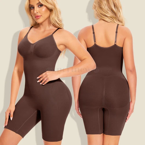 Tummy Control Bodysuit Sculpting Body Shaper Tank Top Shapewear Snatched Waist - Picture 17 of 35
