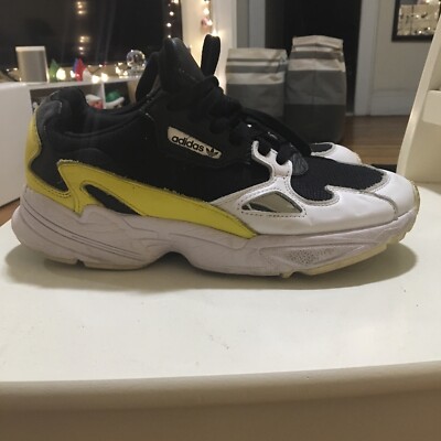 Adidas Women's Black Yellow Falcon Trainer EG6708