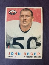John Reger Rookie Card RC 1959 Topps Football #124 Vintage VG