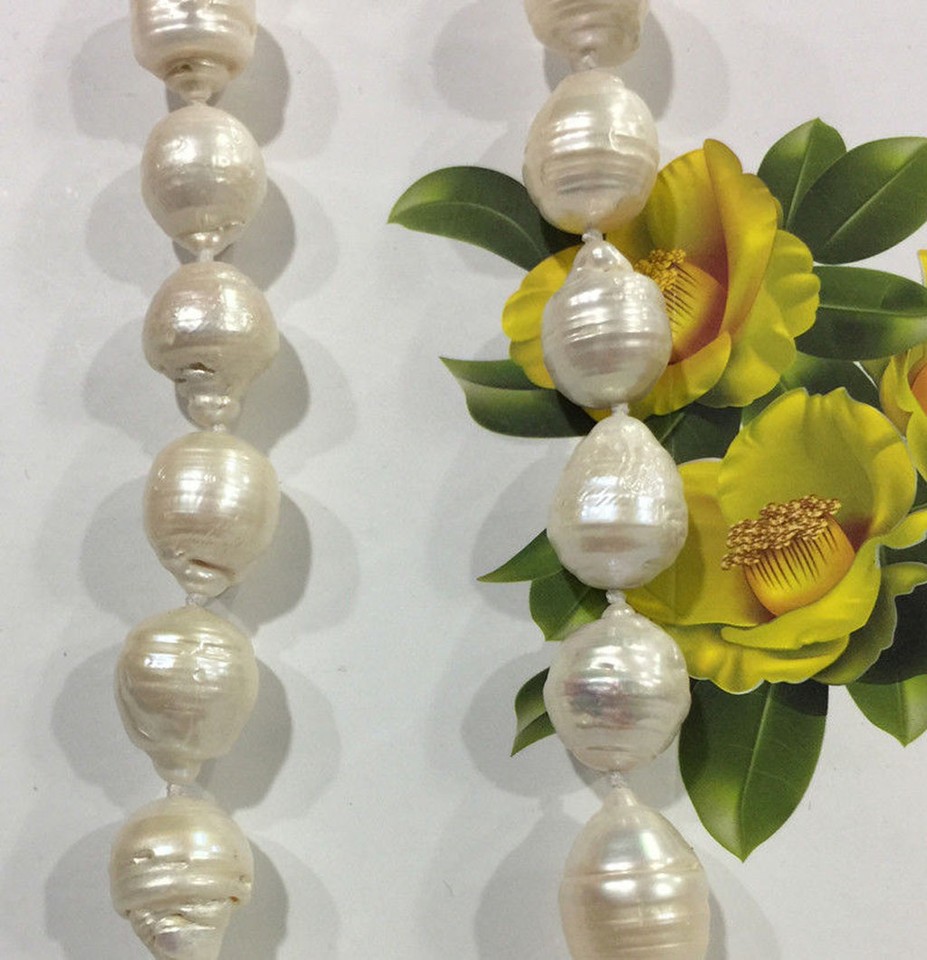 Rare Huge 15x20mm White South Sea Freshwater Baroque Keshi Pearl