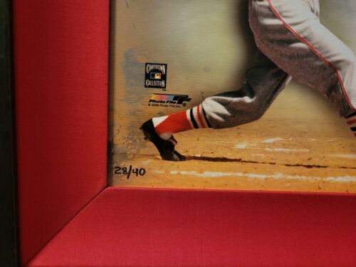 Stan Musial/Bob Gibson Signed Autographed 21x25 Framed Canvas Stats Inscribed - Picture 5 of 12