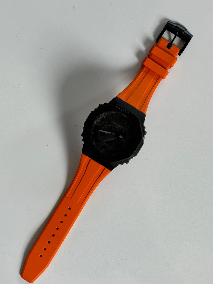 Casio g best sale shock orange strap