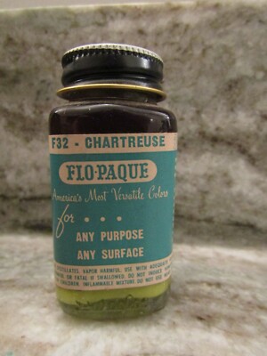 FLOQUIL / FLO PAQUE MODEL and HOBBY PAINT - 1oz 1 OUNCE - F32 CHARTREUSE