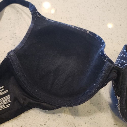 Fabulous By Victoria's Secret Bra 34D Padded Underwire Plunge Black White - Picture 4 of 4