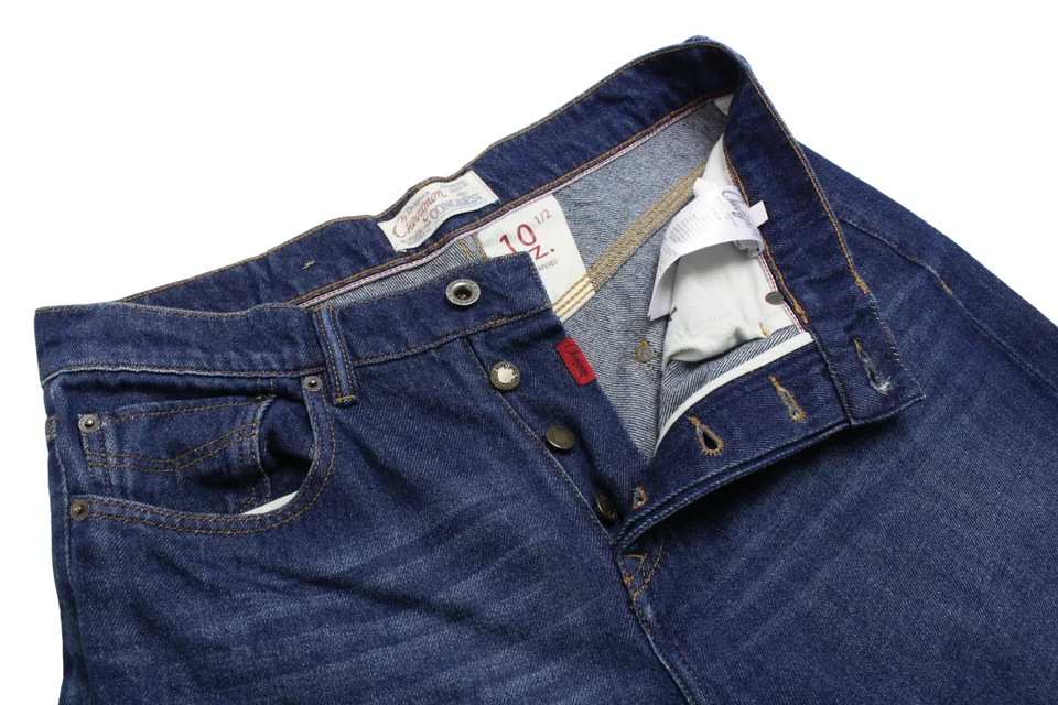 Chevignon Mauroy Tapered Jeans Herren W32 Whiskers Knopf Fly Dunkel Freizeit - Bild 4 von 4