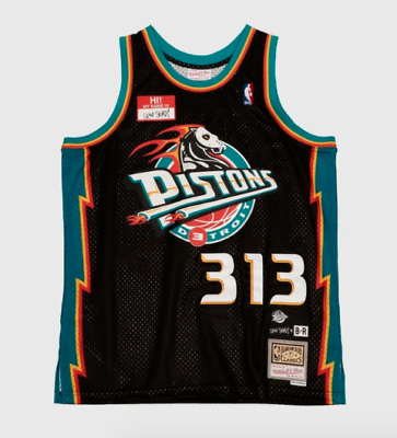 Eminem Detroit Pistons x Mitchell & Ness BR REMIX Black NBA Jersey