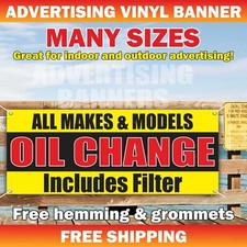 OIL CHANGE Advertising Banner Vinyl Mesh Sign service repair car auto diagnostic