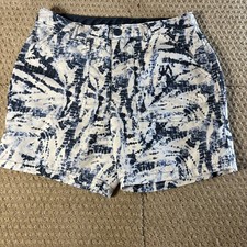 The North Face Amphibious Shorts Girls Blue White Navy Tie Dye Size L 14/16