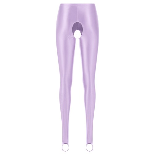 Women Glossy Hollow Out Tights Pants High Waist Stretchy Compression Pants - Picture 43 of 103
