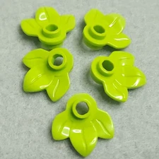 LEGO Plant Plate 32607 Round 1x1 with 3 Leaves Lime x5 5971 Genuine MOC New
