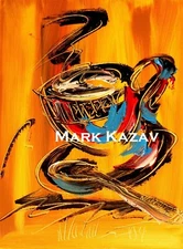 COFFEE CUP  Original Oil Painting Stretched Canvas Impressionist Art ERG