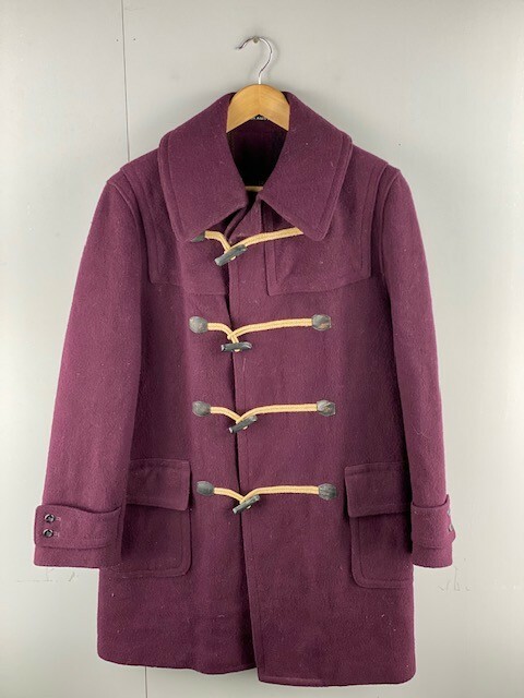 purple duffle coat