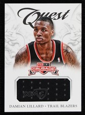 2012-13 Panini Crusade Quest Memorabilia Damian Lillard #98 3m8