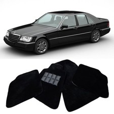 Geunine Sheepskin Floor Mats for Mercedes Benz S-Class W140 LWB SWB (1991-1998)