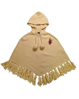 Steiner 1888 Kinder Poncho Bommel Gelb Onesize