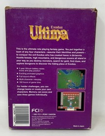 NES Nintendo - Ultima Exodus - CIB Complete in Box w/ Manual - Tested (FCI 1989)