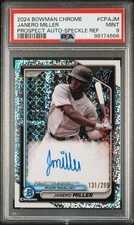 2024 Bowman Janero Miller * Speckle /299 * PSA Refractor Auto Marlins Prospect