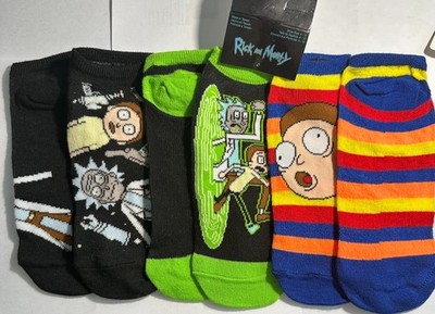 Rick and Morty Ankle no show Socks Shoe 4-10 Set of 3