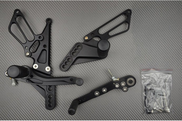 Plaques de déplacement pour commandes reculées Suzuki GSXR 750 alu CNC