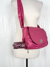 Nathalie Andersen Raspberry Crossbody Bag & Matching Umbrella Set. Pink. New 