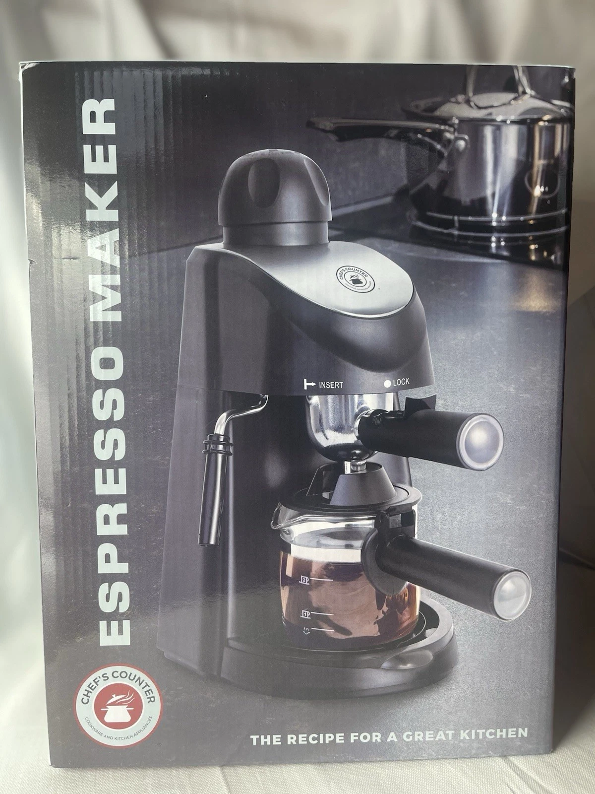 Chef's Counter Espresso Maker Coffee Machine 8oz Capacity - NEW