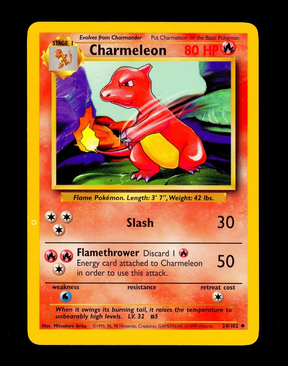 Charmeleon Pokmon TCG Rare Base Set Individual Collectible Card Game Cards for sale | eBay Charmeleon Pokmon TCG Rare Base Set Individual Collectible Card Game Cards for sale | eBay