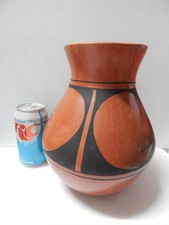 ROBERT AGUILAR SANTO DOMINGO (KEWA) INDIAN POTTERY LARGE OLLA POT - MUS. GRADE !
