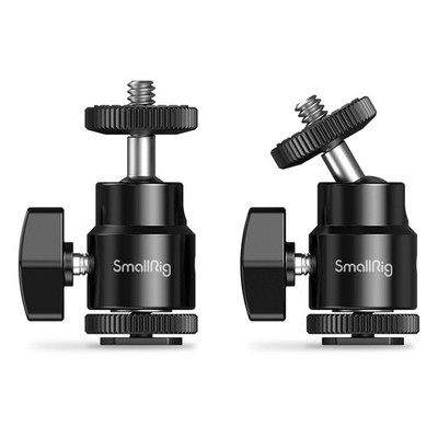 SmallRig 1/4'' Camera Hot Shoe Mount, Ballhead Tripod 2pcs pack, 2059