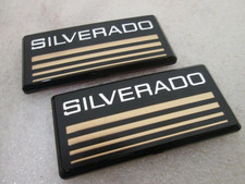 2X Cab Emblem Badge Side Roof Pillar Decal Plate Compatible for Chevy Silverado