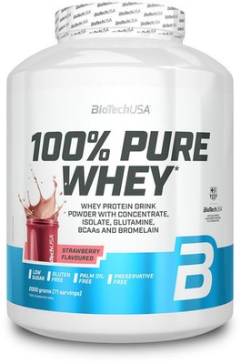 BioTech USA 100% Pure Whey, 2000 g Dose, Erdbeere