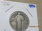 1926 Mint 90% Silver Standing Liberty Quarter