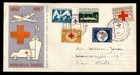 DR WHO 1957 NETHERLANDS FDC RED CROSS SEMI POST COMBO R56162