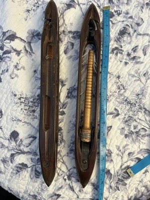 Wooden weaving shuttles Mahogany Draper Vintage 16'' 
