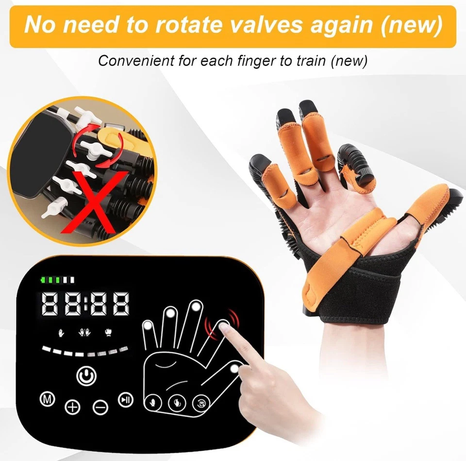 Upgraded Hand Function Rehabilitation Robot Gloves for Stroke (Left Hand Sz M) - Image 2 of 4