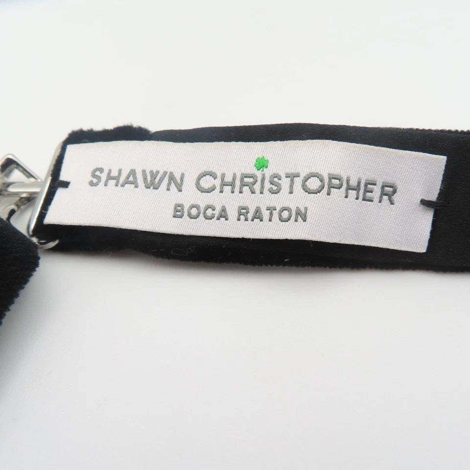 Shawn Christopher Bow Tie Black 3.25" Wide Pre Tied Formal Tuxedo Velvet - Image 3 of 4