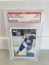 1987 Topps #62 Russ Courtnall PSA 9