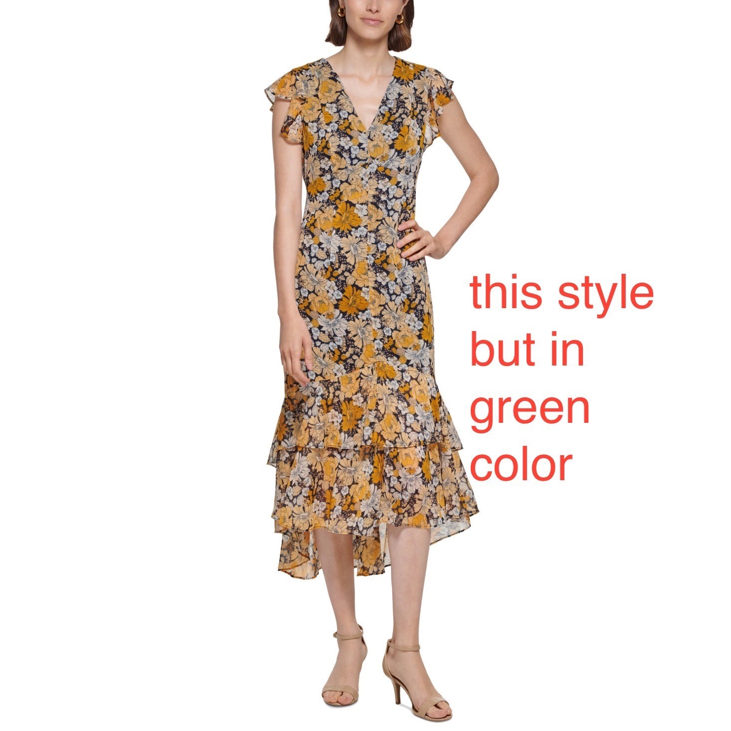 Tommy Hilfiger Women's Floral Flutter-Sleeve Dress - size 10 thumbnail 2