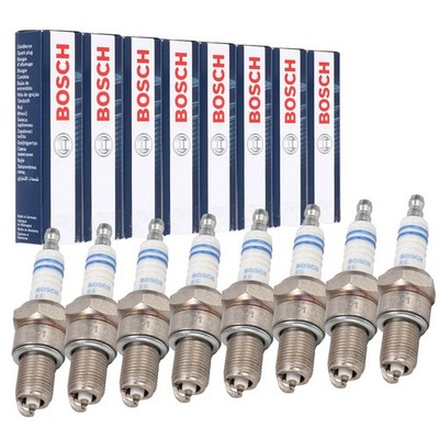 8x BOSCH WR7DC+ 0242235663 Zündkerze für PORSCHE 928 4.7 S 5.0 S / GT 5.4 GTS