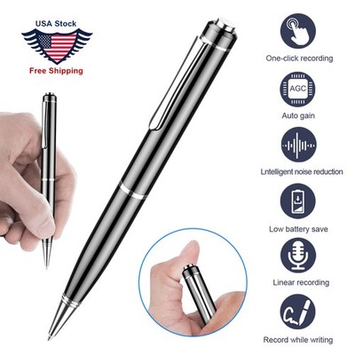 Pen Voice Recorder 128GB Expandable 32GB Card Included HD Recording 25H Battery