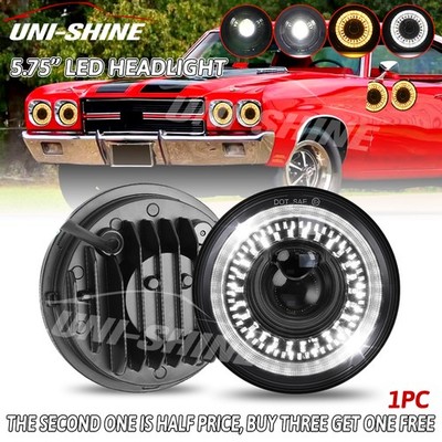 5.75'' 5-3/4'' Start-up DRL LED Headlight Hi/Low Beam For Chevy Chevelle 1964-1970