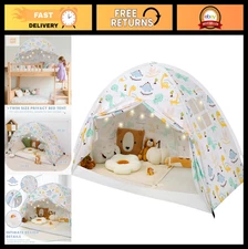 Twin Bed Tent for Kids - Indoor Canopy with Star Lights, Blackout Privacy Tent,
