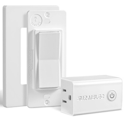 Wireless Light Switch, Remote Control Outlet, Decorator Rocker Wall Switch, 1...