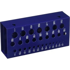 Hanson 60172 Drill Bit Stand, Steel, Fractional Sizes 1/16" to 1/2" Length