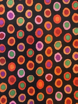 RINGS Brandon Mably FAT QUARTER FQ Kaffe Fassett  BM 15 OOP  Black Fabric Rare