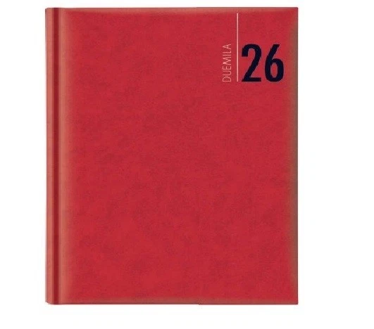 BUFFETTI AGENDA GIORNALIERA SINTETICO F.TO 14,3x20,5 anno 2026 ROSSO