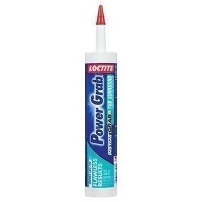 Loctite Power Grab White Tub Surround Adhesive 10-Fluid Ounce Cartridge...