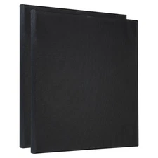 Painting Canvas Panels, 2 Pack 12x12 Inch Rectangle Blank Art Board, Black