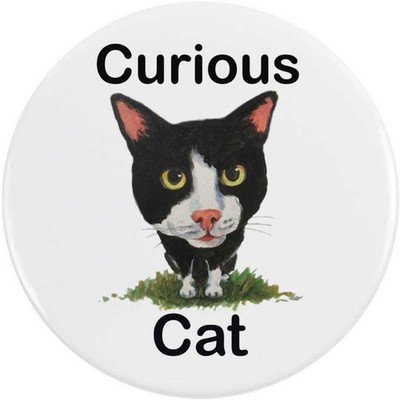 Button Pin Anstecker ''Neugierige Katze'' (BB057115)