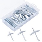 Hollow Wall Anchors Assorted Kit, 44Pc Heavy Duty Toggle Bolts and Wing Nut K.