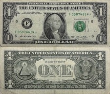 2013 $1 Federal Reserve Note Star Note Green Seal VG F05074614* ((CA Stock))